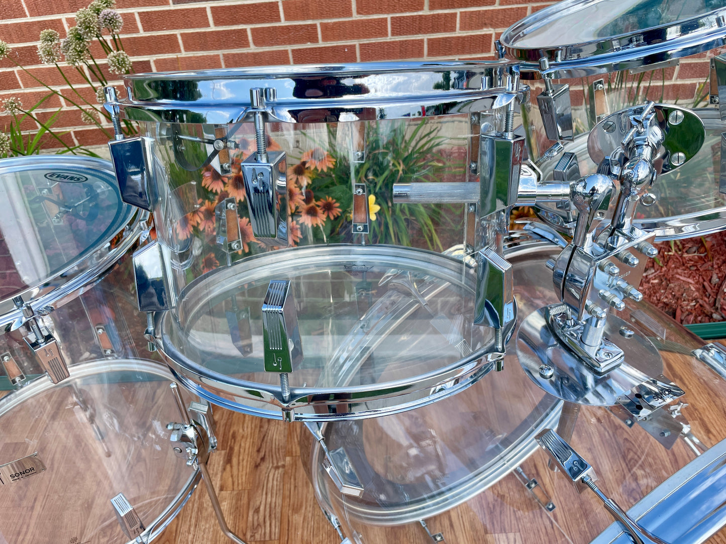 1970s Sonor "Acryl" Clear Acrylic Drum Set 22/12/13/16