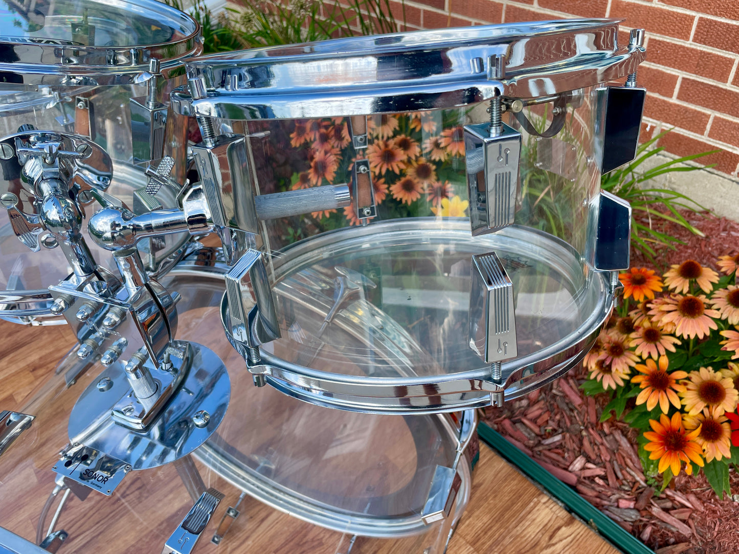 1970s Sonor "Acryl" Clear Acrylic Drum Set 22/12/13/16