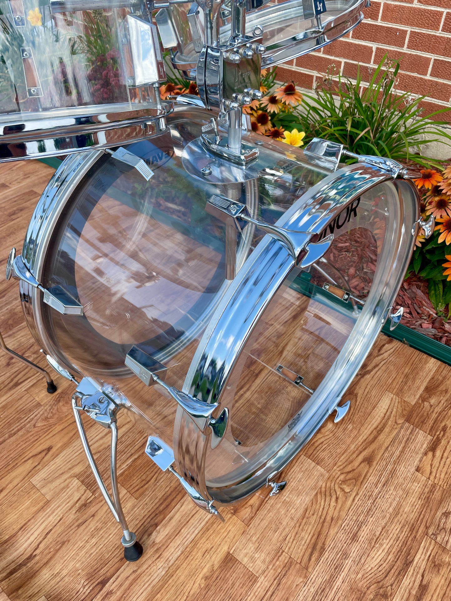 1970s Sonor "Acryl" Clear Acrylic Drum Set 22/12/13/16