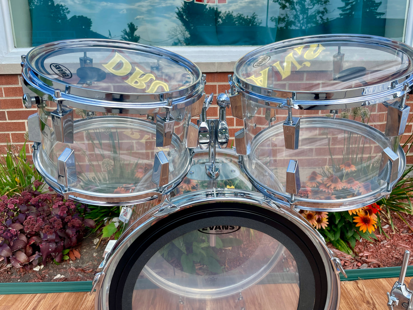 1970s Sonor "Acryl" Clear Acrylic Drum Set 22/12/13/16