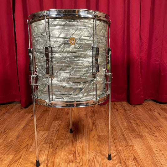 1960s Ludwig 14x14 Tom Drum Sky Blue Pearl