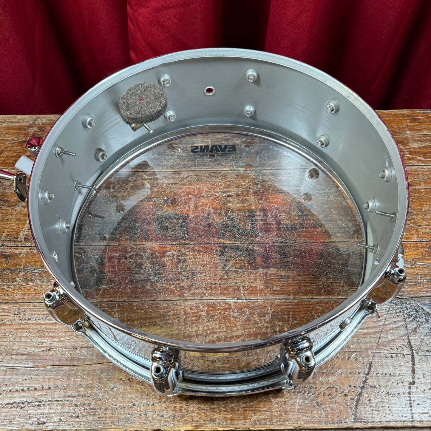 1970s Slingerland 5x14 Buddy Rich Chrome Over Brass No. 192 Snare Drum COB