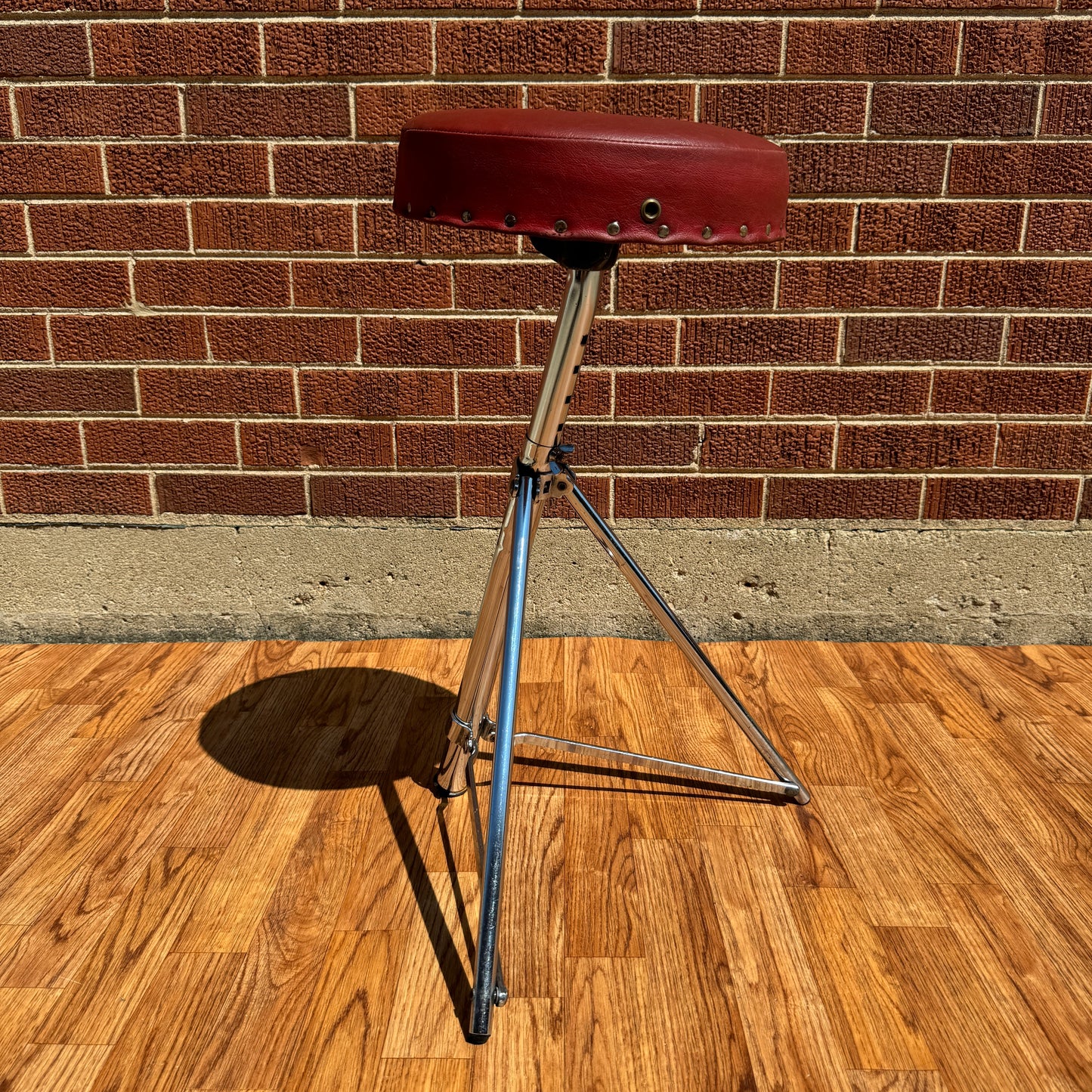 1970s Premier 246 De Luxe Drum Stool Red 3-Post Bonham Throne