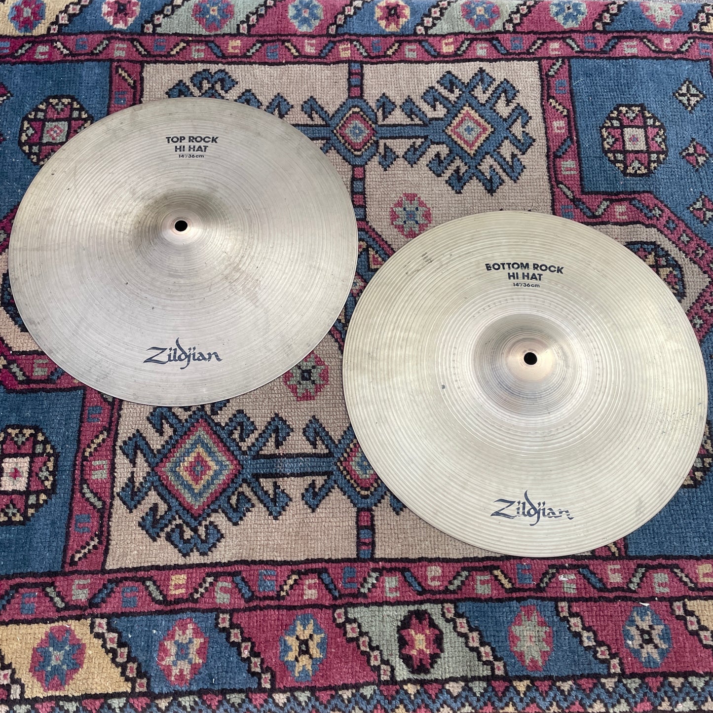 14" Zildjian A 1980s Rock Hi-Hat Cymbal Pair 1222g/1566g *Video Demo*