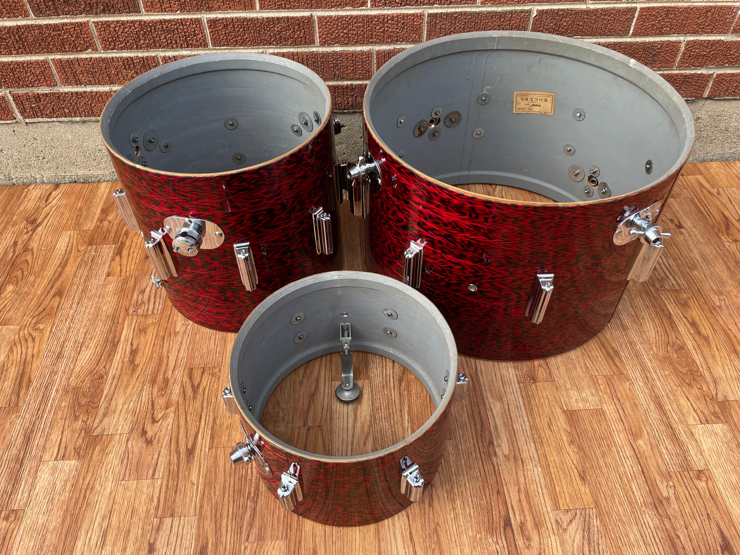 1960s Rogers Tower Delta Outfit Drum Set Red Onyx 20/12/14 w/ 5x14 Luxor Snare