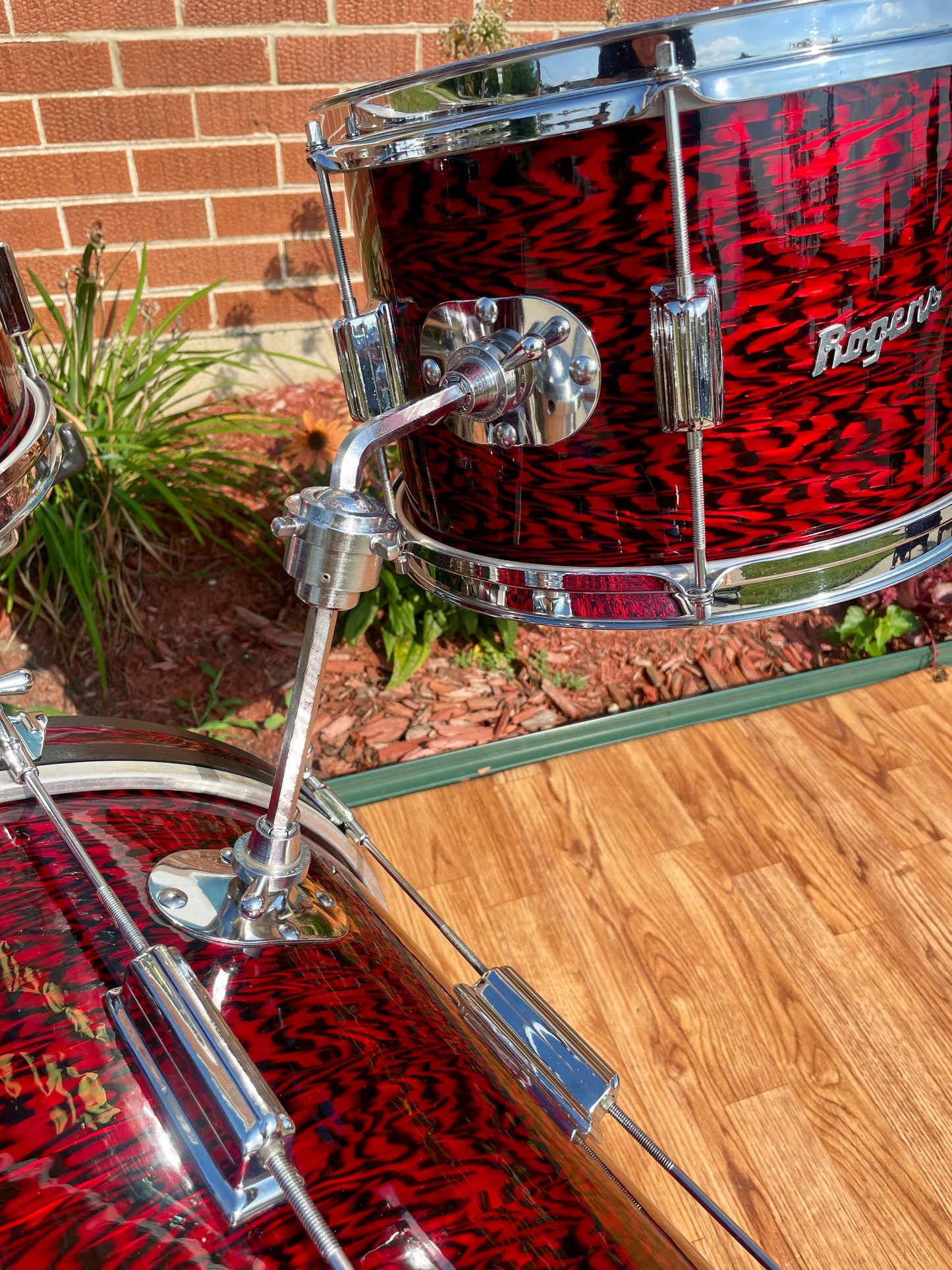 1960s Rogers Tower Delta Outfit Drum Set Red Onyx 20/12/14 w/ 5x14 Luxor Snare