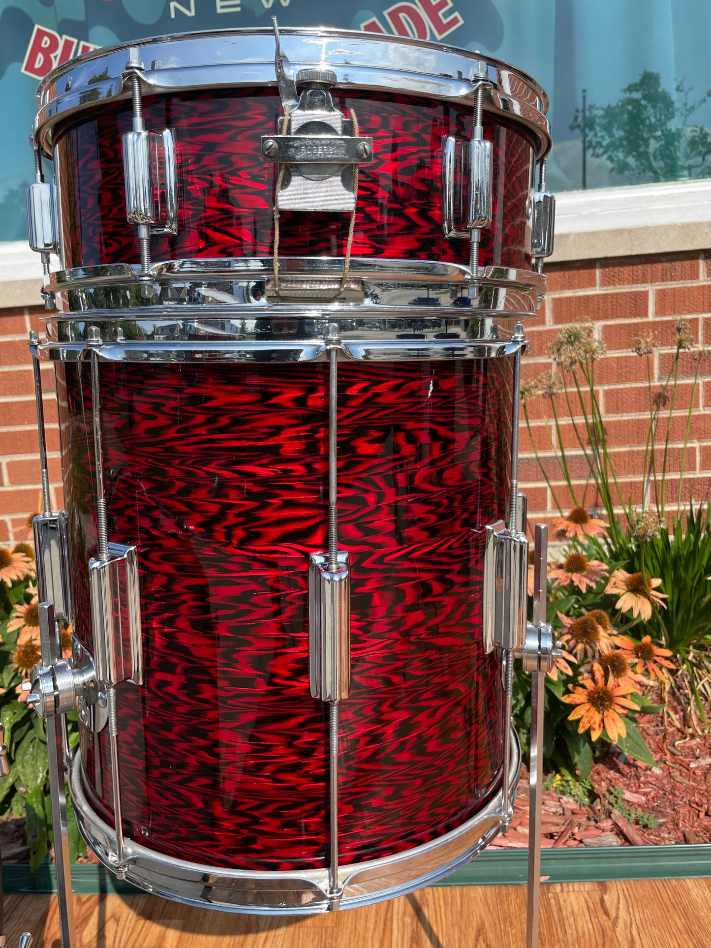 1960s Rogers Tower Delta Outfit Drum Set Red Onyx 20/12/14 w/ 5x14 Luxor Snare