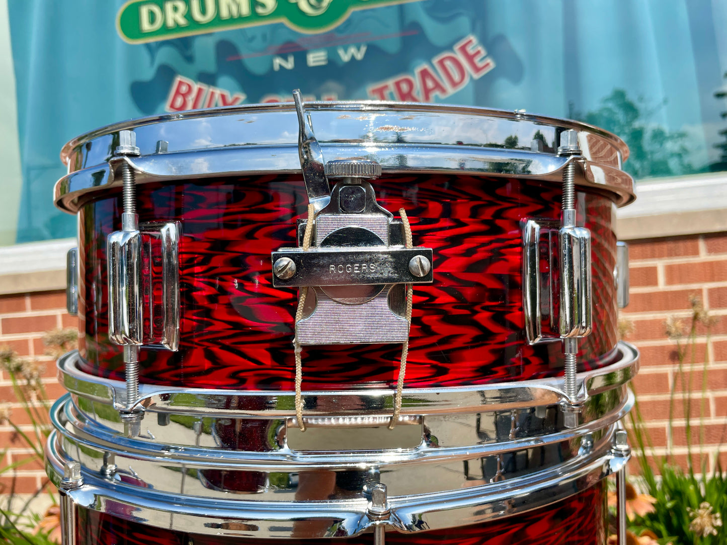 1960s Rogers Tower Delta Outfit Drum Set Red Onyx 20/12/14 w/ 5x14 Luxor Snare