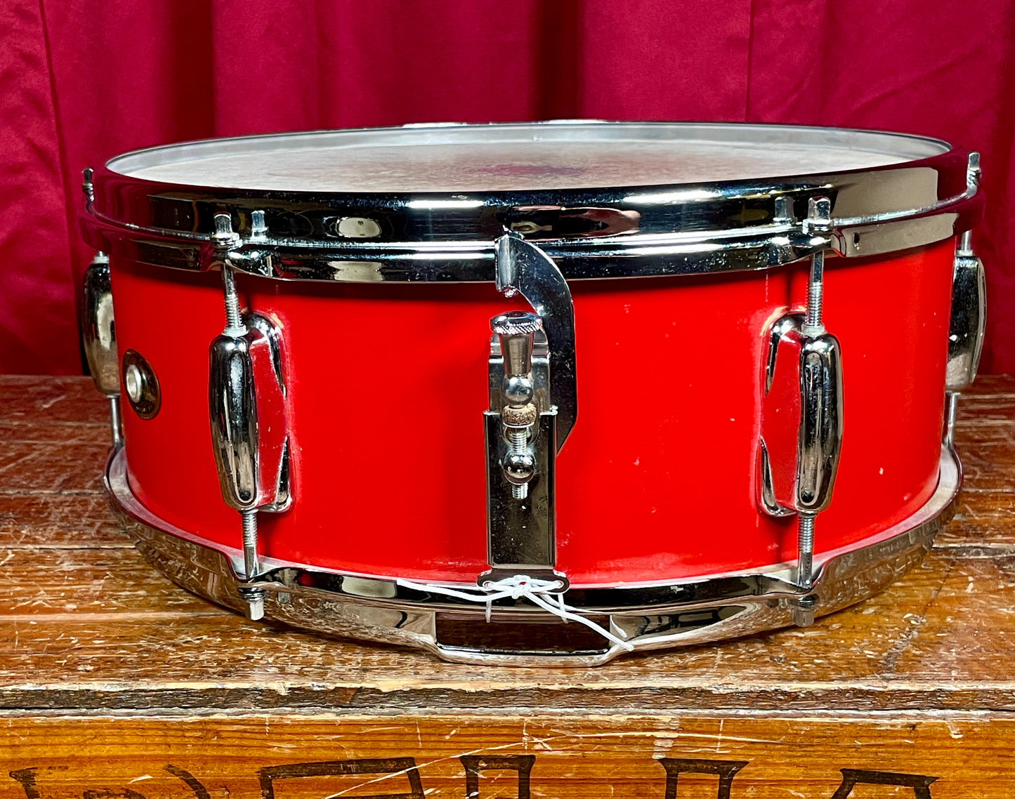 1960s Slingerland No. 162 Deluxe Student Model 5.5x14 Snare Drum Red