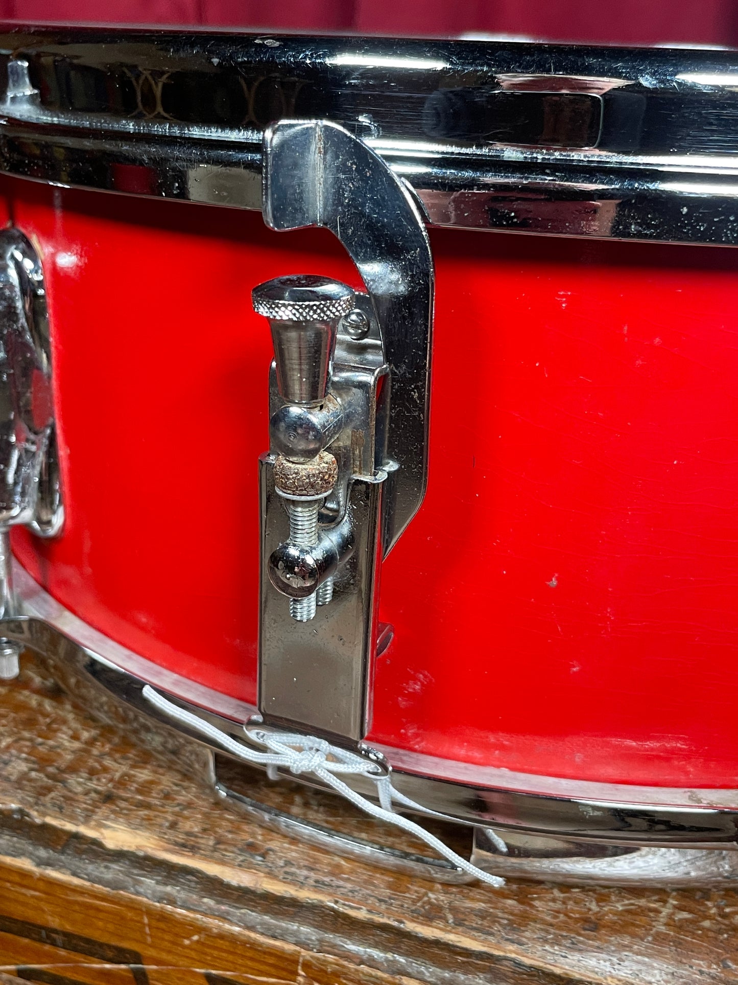 1960s Slingerland No. 162 Deluxe Student Model 5.5x14 Snare Drum Red