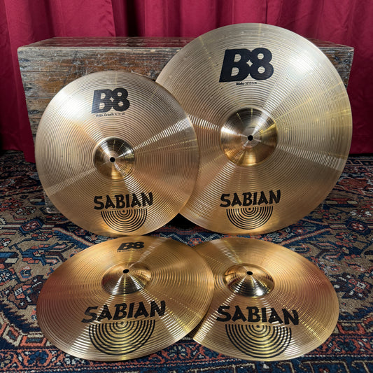 Sabian B8 14/16/20" Performance Pack Cymbal Set Hi-Hat/Crash/Ride