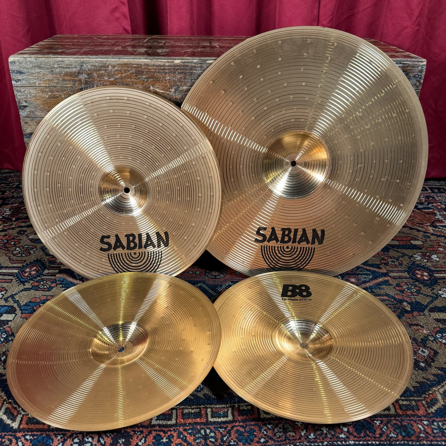 Sabian B8 14/16/20" Performance Pack Cymbal Set Hi-Hat/Crash/Ride