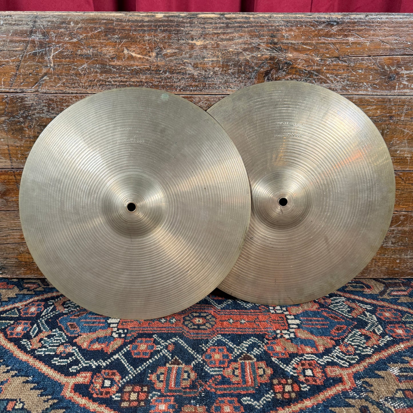 14" Paiste Formula 602 Pre-Serial 1960s Hi-Hat Cymbal Pair 816g/868g *Video Demo*