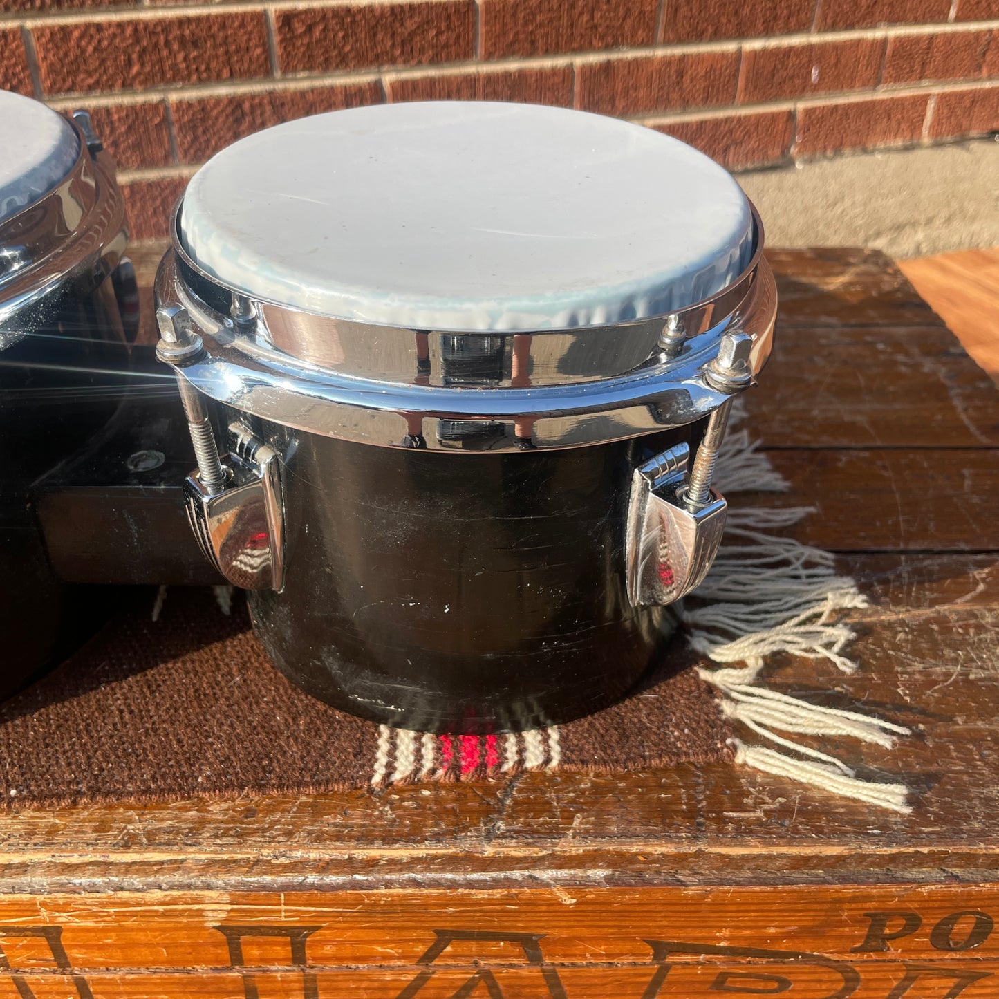 1960s Ludwig 6" & 8" No. 2358L Tunable Bongos Black