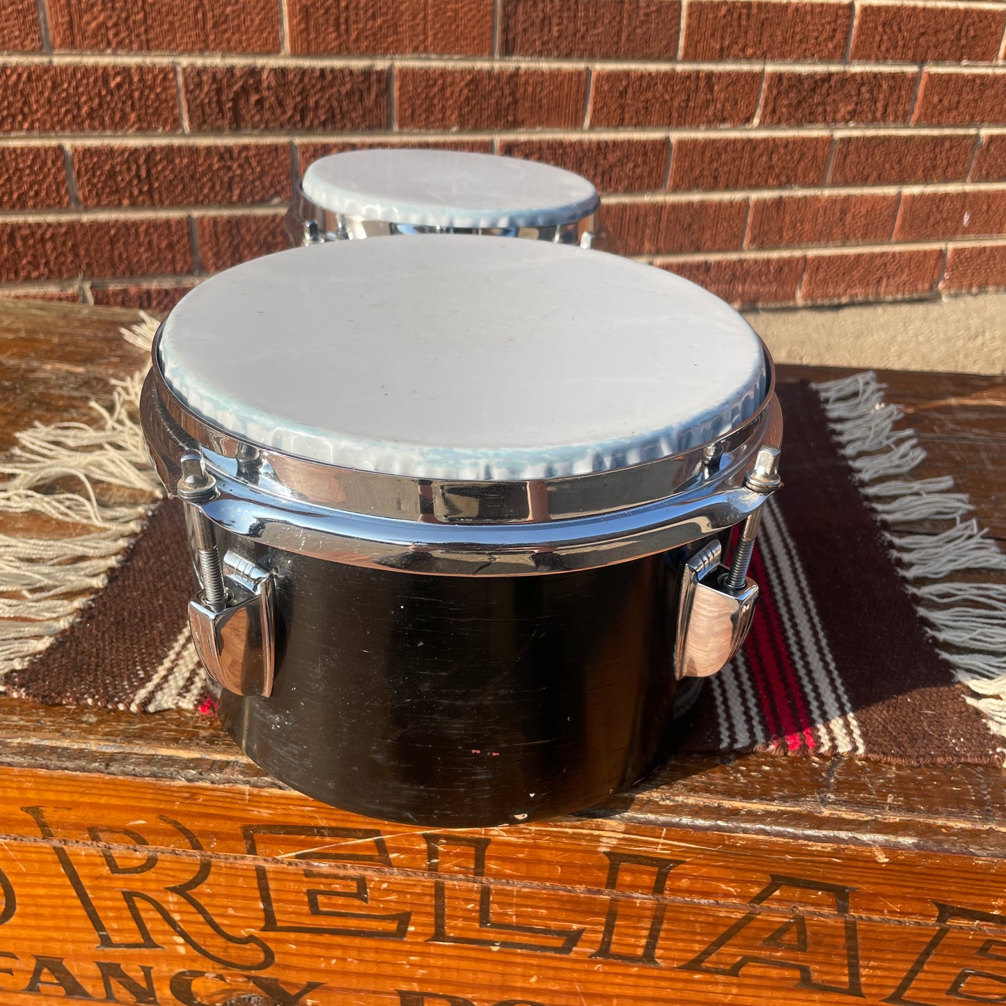 1960s Ludwig 6" & 8" No. 2358L Tunable Bongos Black