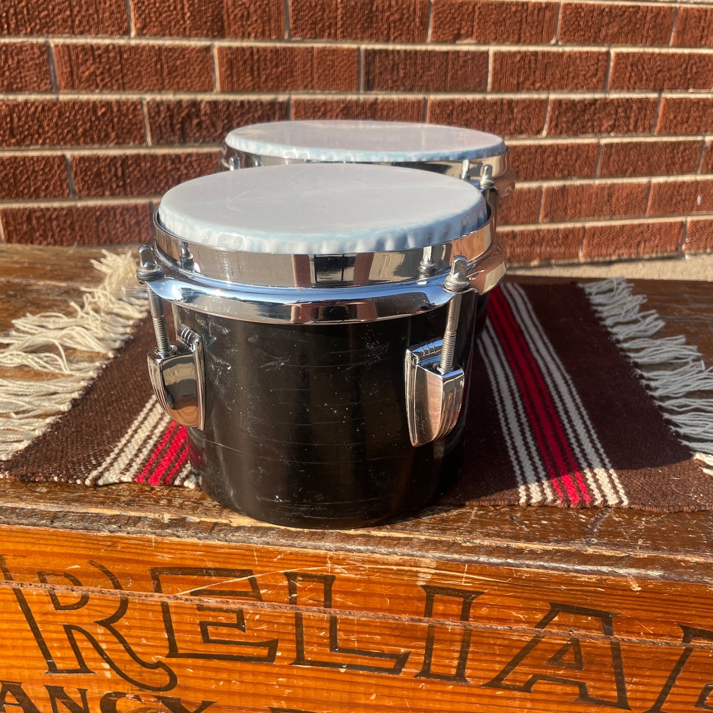 1960s Ludwig 6" & 8" No. 2358L Tunable Bongos Black