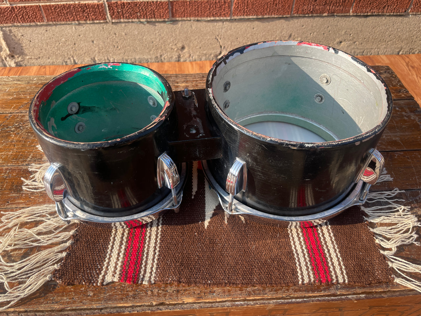 1960s Ludwig 6" & 8" No. 2358L Tunable Bongos Black