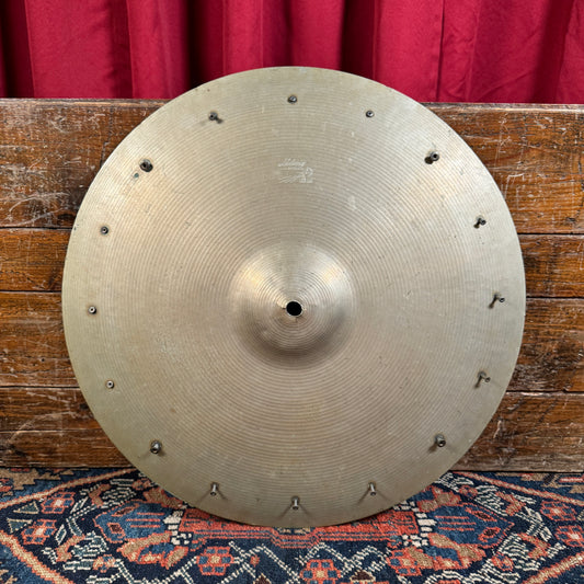 19" Paiste 1960s Ludwig Standard Crash Ride Cymbal w/ Rivets 1432g Swiss