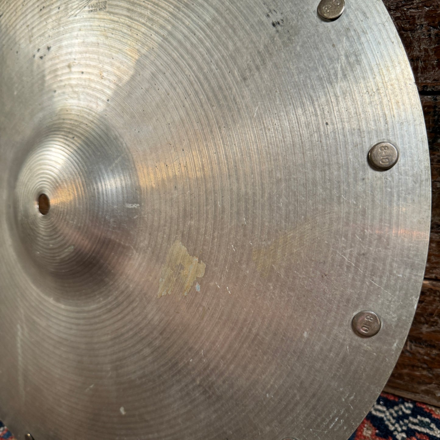 16" Paiste 1960s Ludwig Standard Crash Cymbal w/ Rivets 958g Swiss