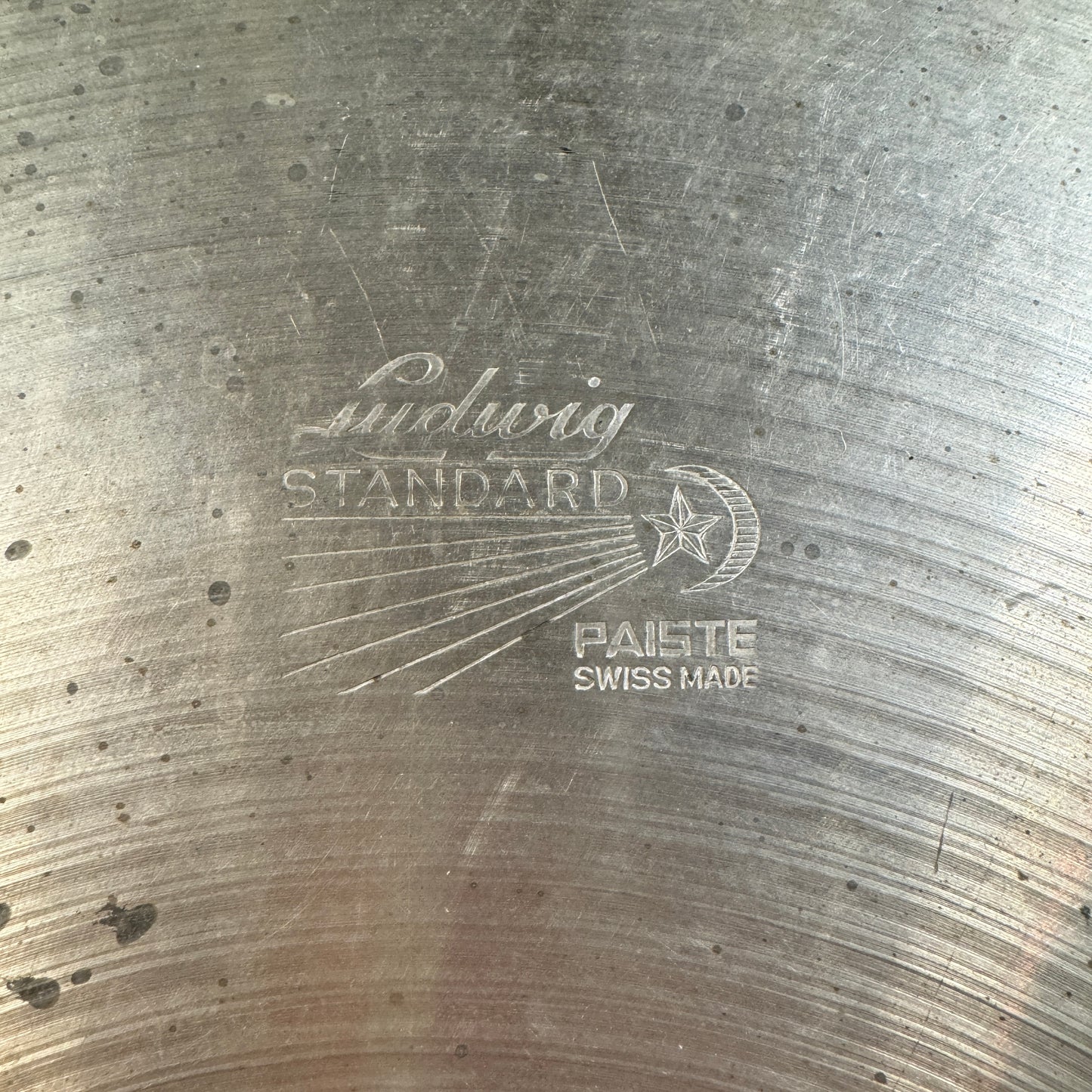 16" Paiste 1960s Ludwig Standard Crash Cymbal w/ Rivets 958g Swiss