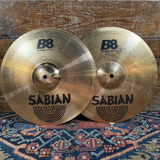 14" Sabian B8 Hi-Hat Cymbal Pair 974g/976g