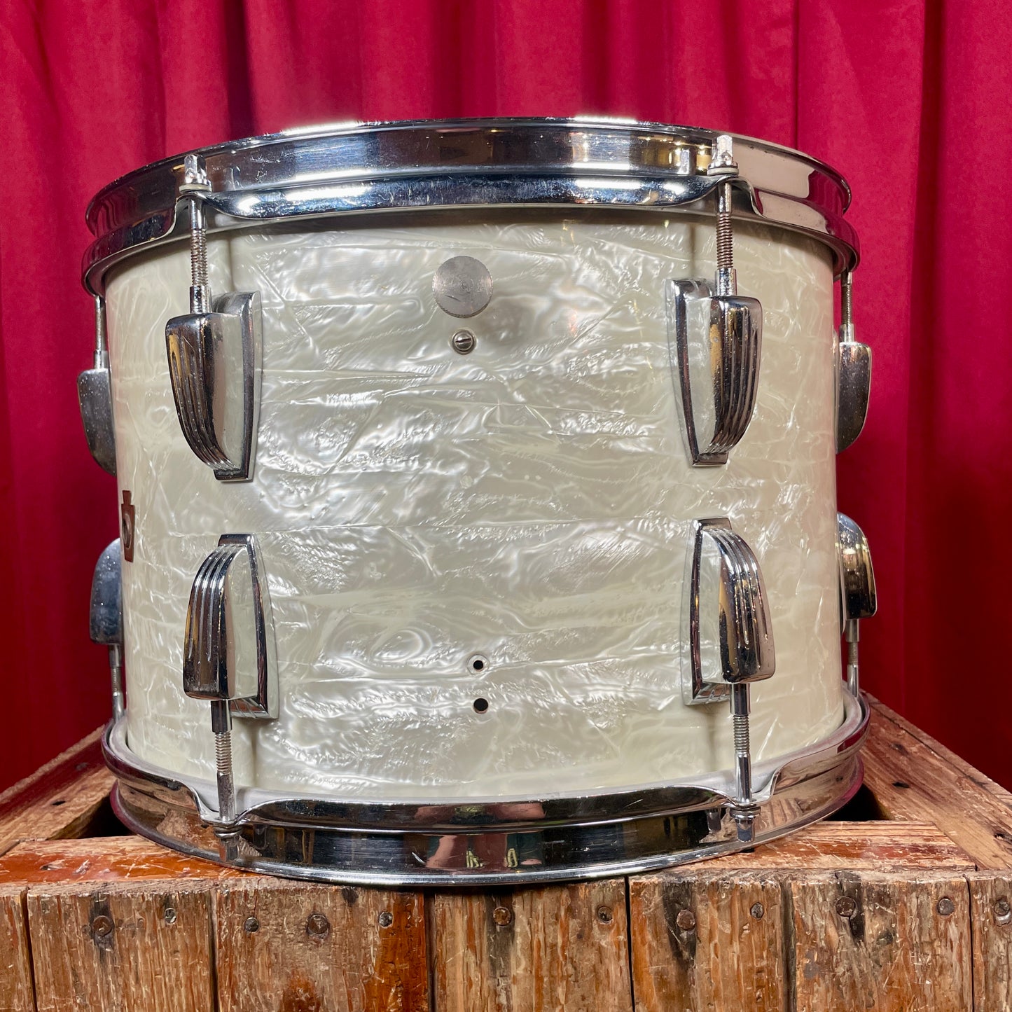 1950s WFL Super Classic 9x13 Tom Drum White Marine Pearl