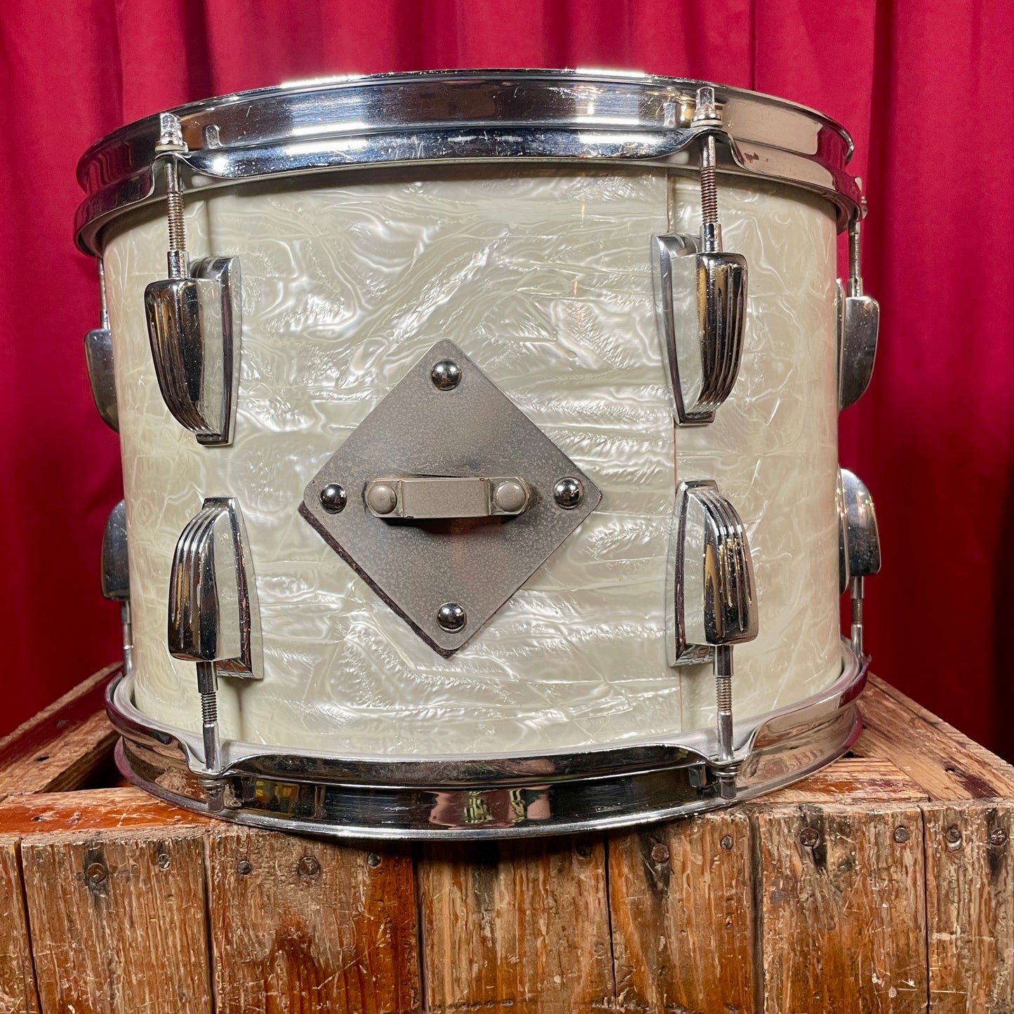 1950s WFL Super Classic 9x13 Tom Drum White Marine Pearl