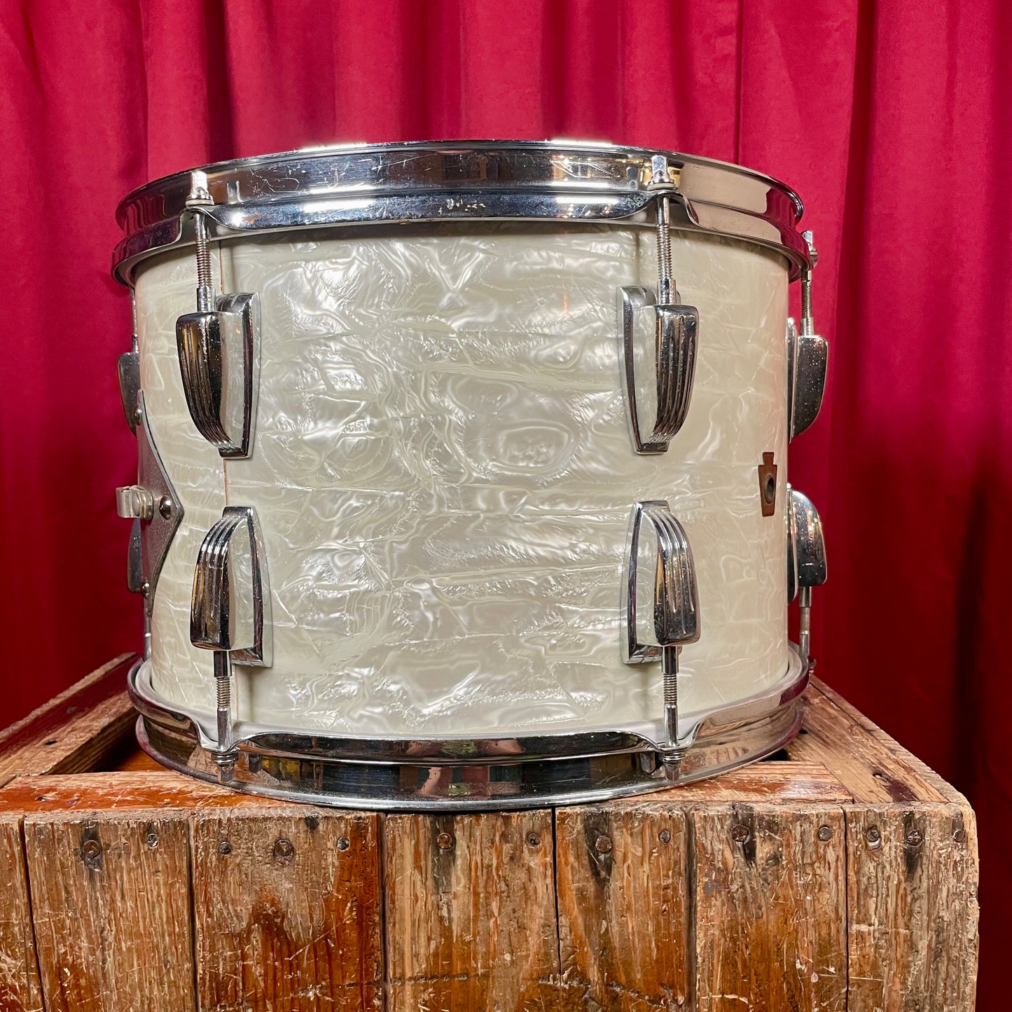 1950s WFL Super Classic 9x13 Tom Drum White Marine Pearl