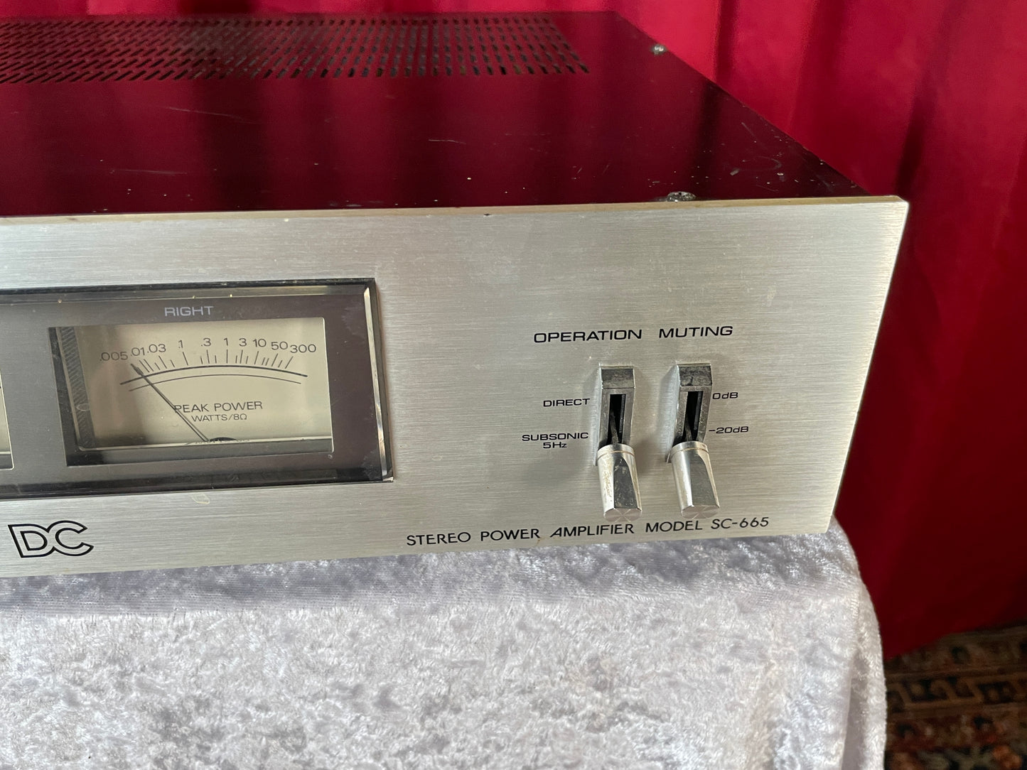 Vintage Toshiba SC-665 Stereo Power Amplifier