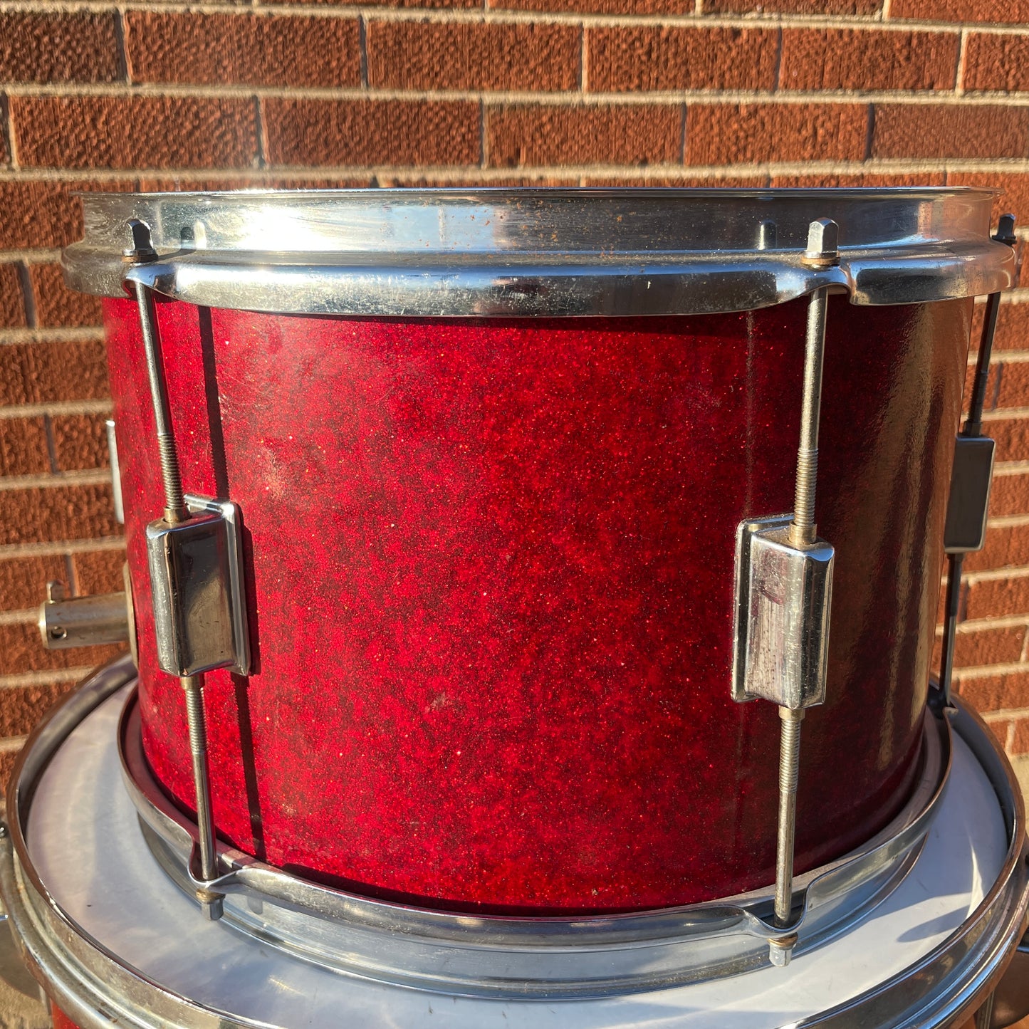 1960s Kent 8.5x13 Tom Drum Single Red Sparkle