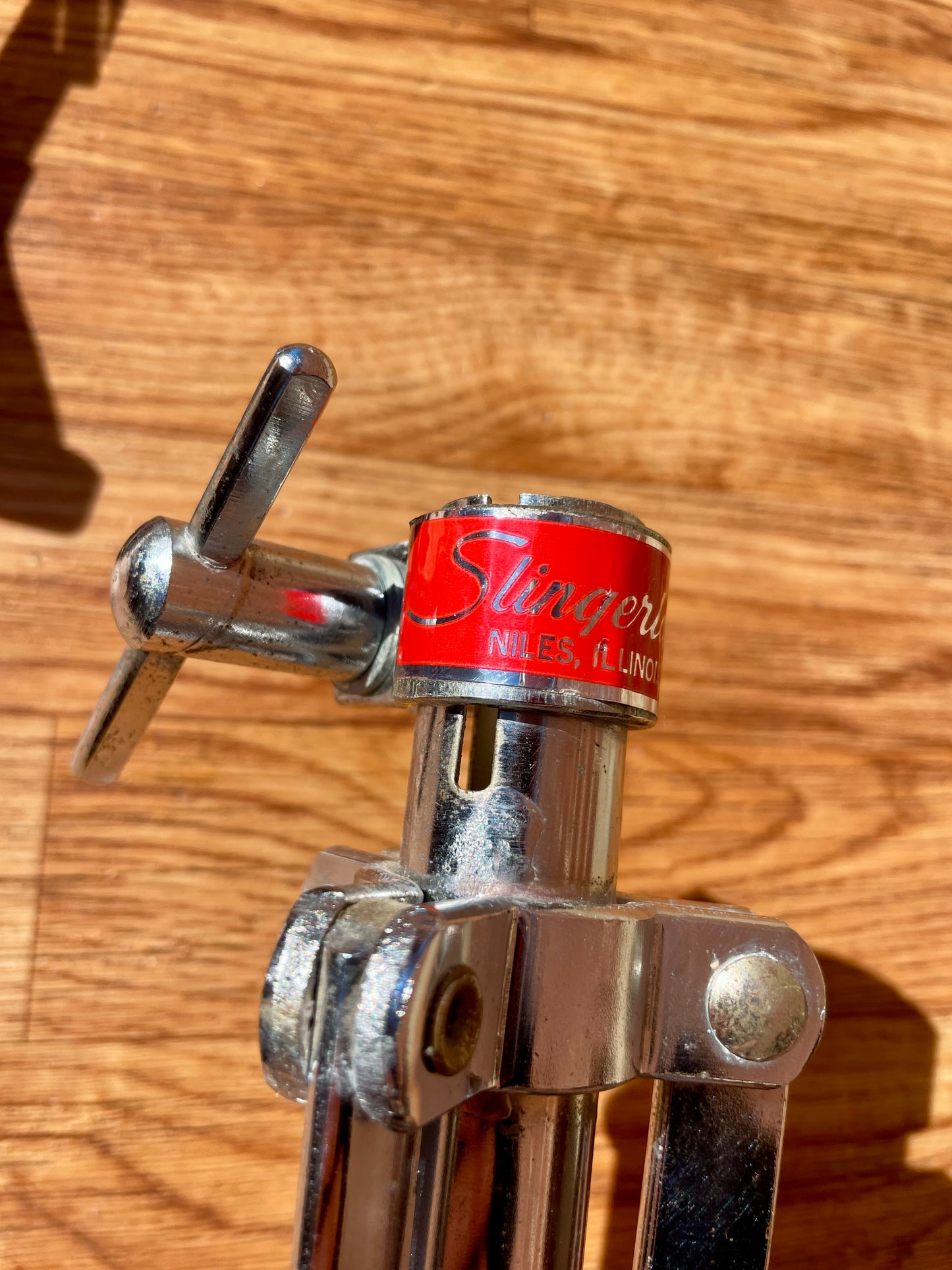 1970s Slingerland No. 1382 Rocket Snare Stand Red Label