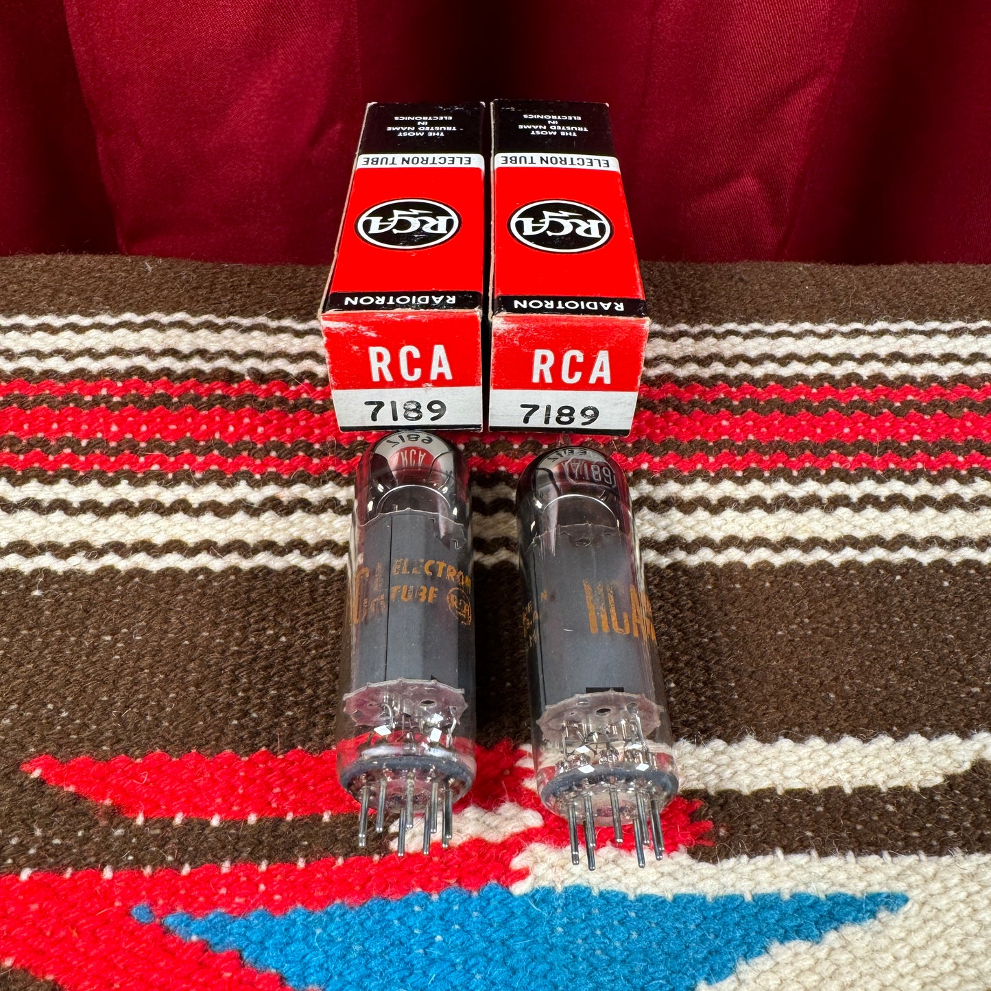 NOS RCA 7189 Amplifier Power Tubes Pair Duet EL84/6BQ5 #99