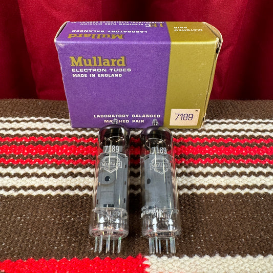 Mullard 7189 Amplifier Power Tubes Pair Duet w/ Original Box #101