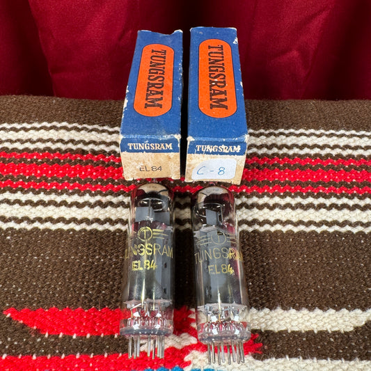 Tungsram EL84 Amplifier Power Tubes Pair Duet 6BQ5 #102