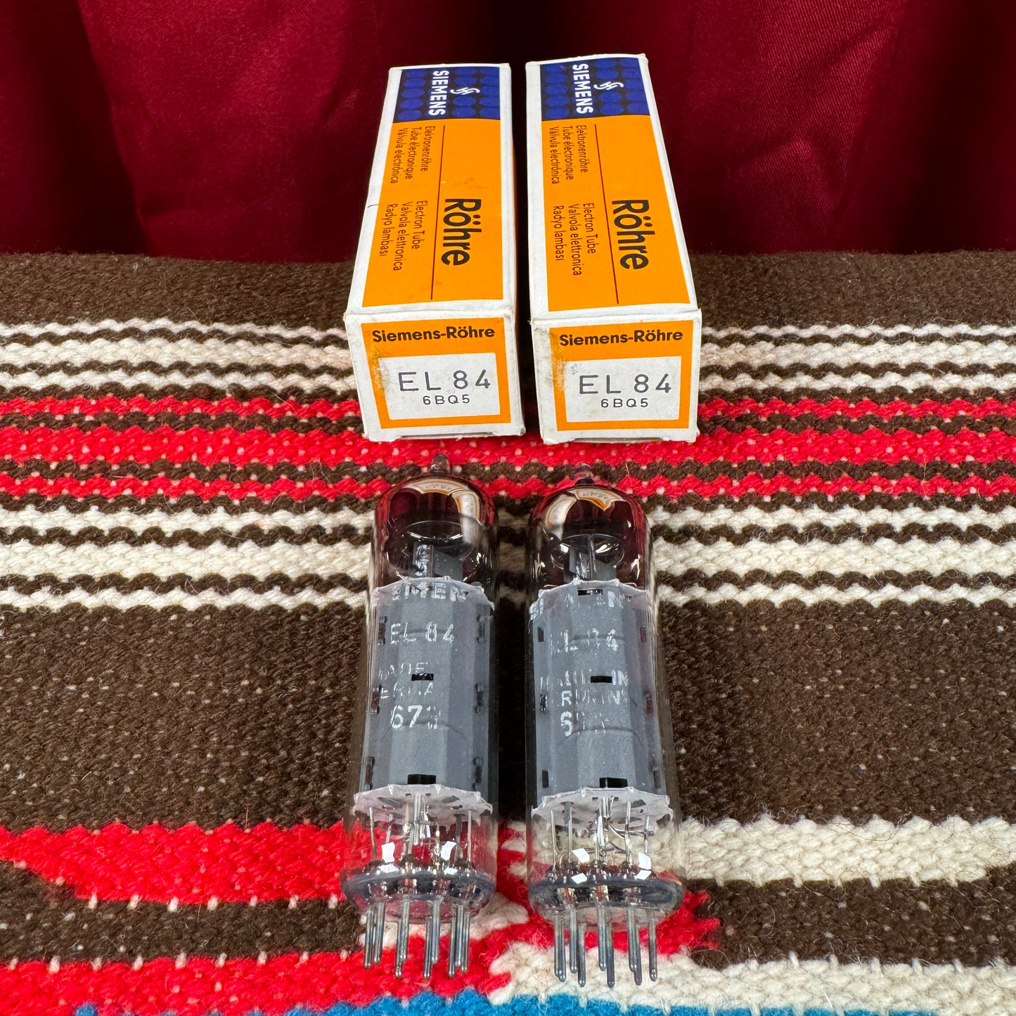 Siemens Röhre EL84 Amplifier Power Tubes Pair Duet 6BQ5 #100