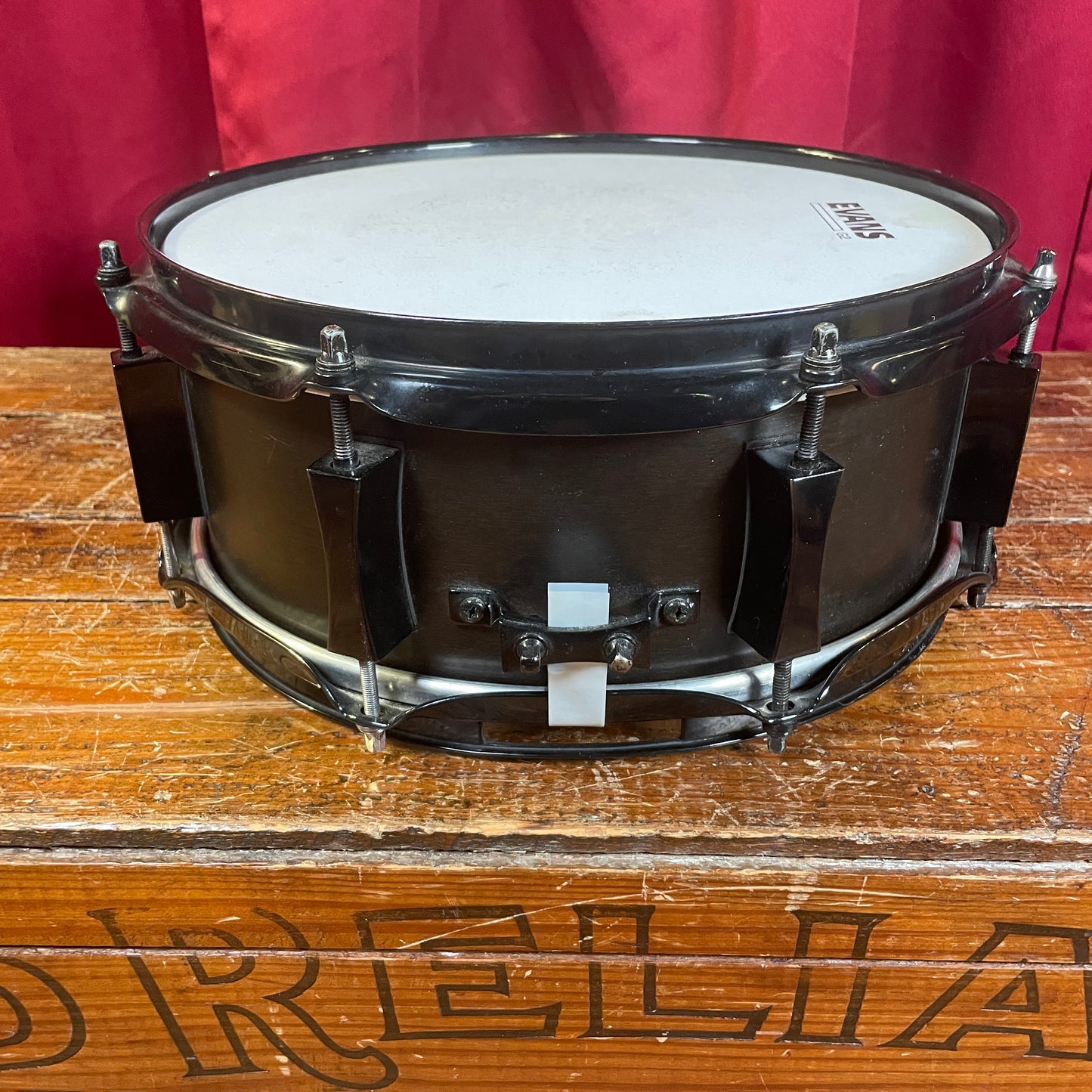 Pork Pie 5x12 Little Squealer Snare Drum Black Satin w/ Black Chrome Hardware