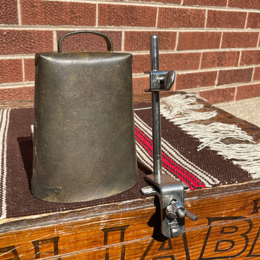 1920s-1930s Ludwig 4 1/2" Cow Bell w/ WFL Hoop Mount Cow Bell Holder