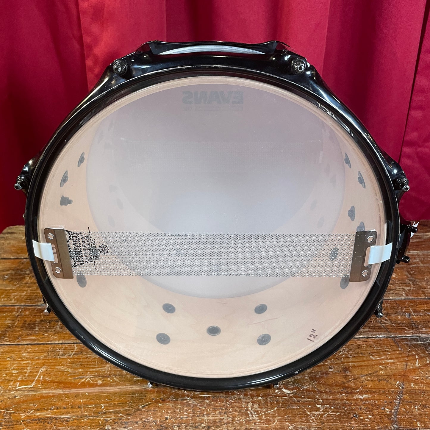 Pork Pie 5x12 Little Squealer Snare Drum Black Satin w/ Black Chrome Hardware