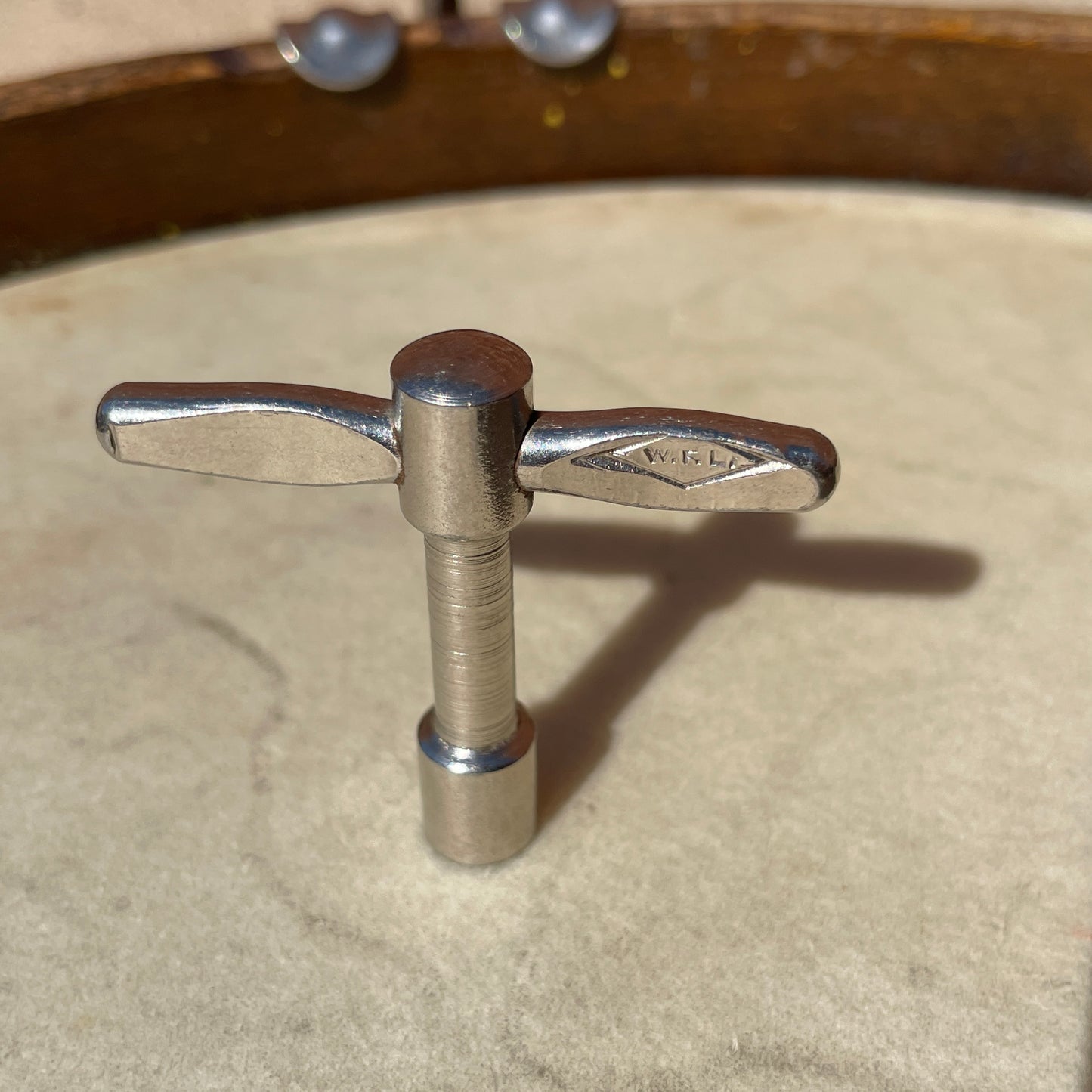 1930s / 1940s WFL Long Neck Drum Tuning Key Nickel Ludwig