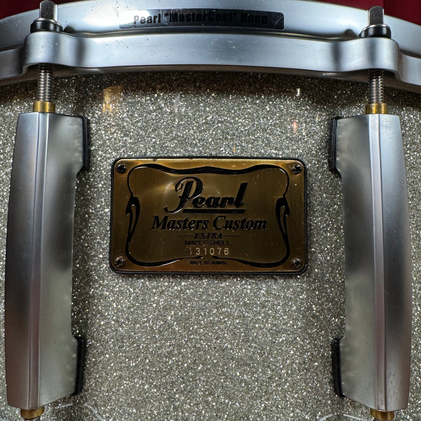 2007 Pearl Masters Custom MRX 6.5x14 Maple 6-Ply Snare Drum Silver Sparkle MRX1465S/S-160