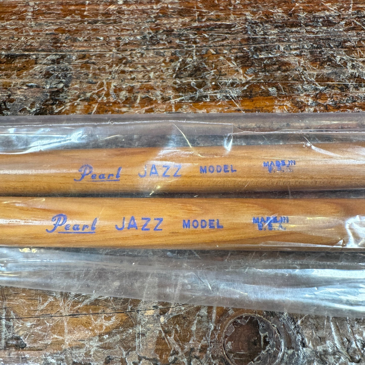 1970s Pearl Jazz Model Wood Tip Hickory Drum Sticks 5 Pairs NOS