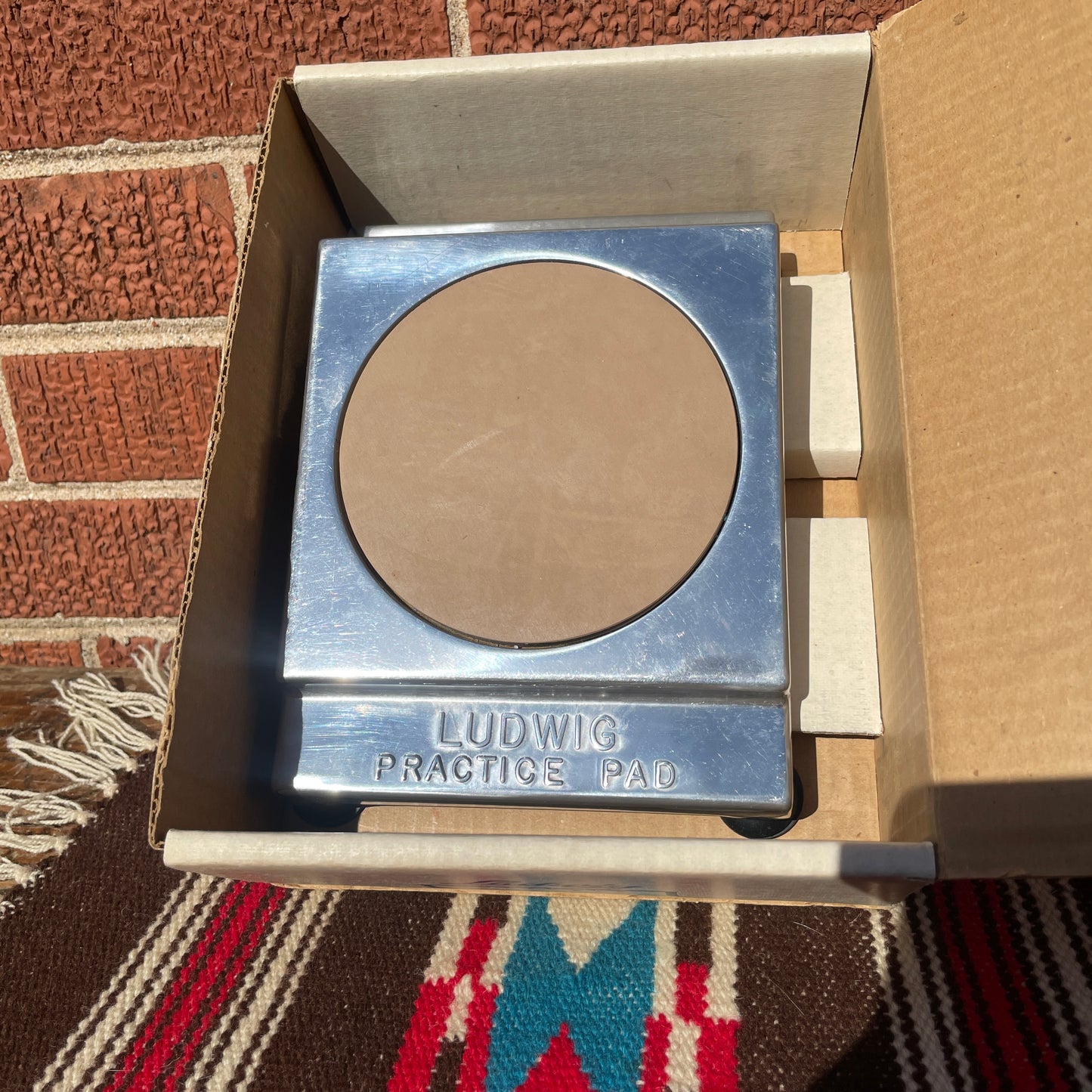 1960s Ludwig All-Metal Practice Pad No. 355 NOS Aluminum 4050