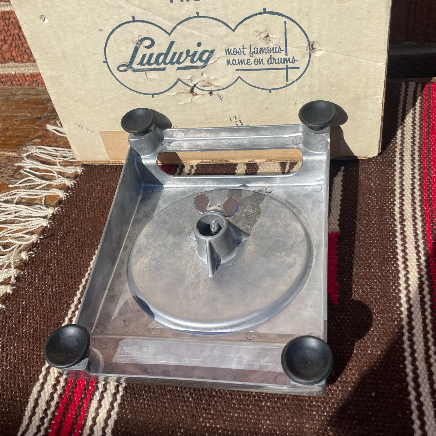 1960s Ludwig All-Metal Practice Pad No. 355 NOS Aluminum 4050