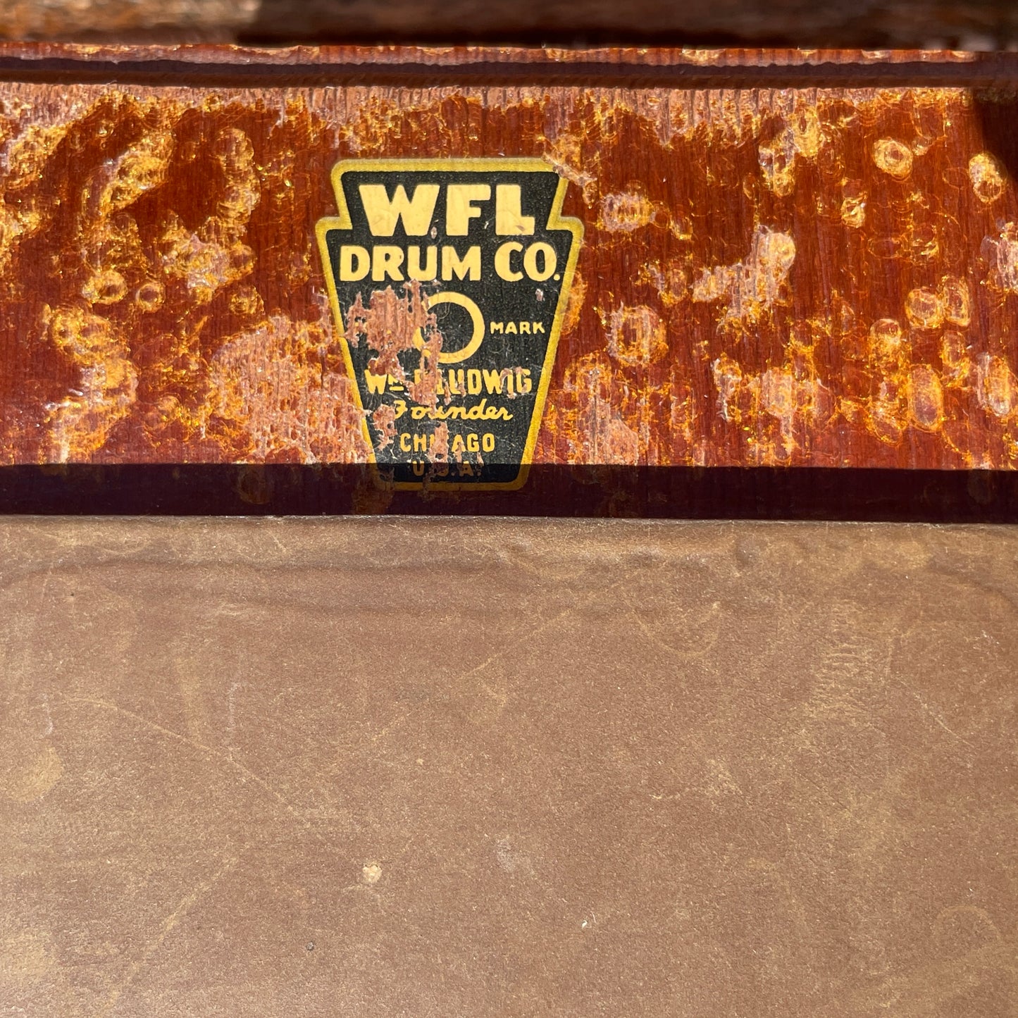 1950s WFL Heavy Duty Wood Practice Pad No. 355W Ludwig