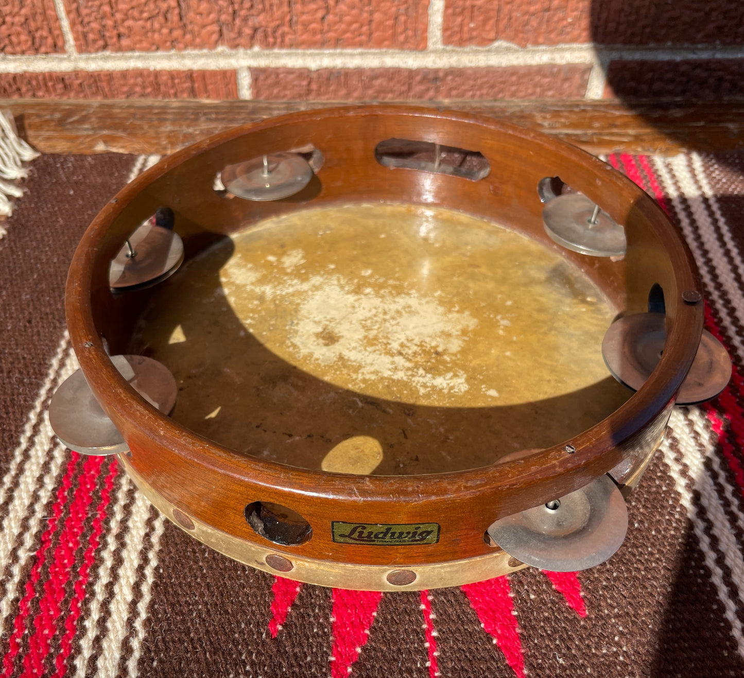 1920s Ludwig 8" Headed Tambourine Calfskin No. 482 1/2