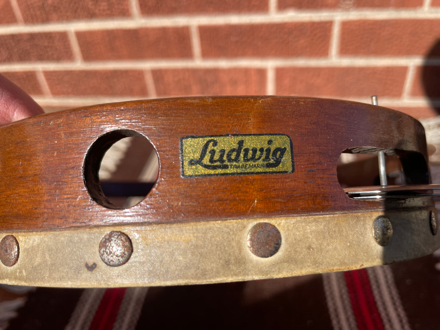 1920s Ludwig 8" Headed Tambourine Calfskin No. 482 1/2