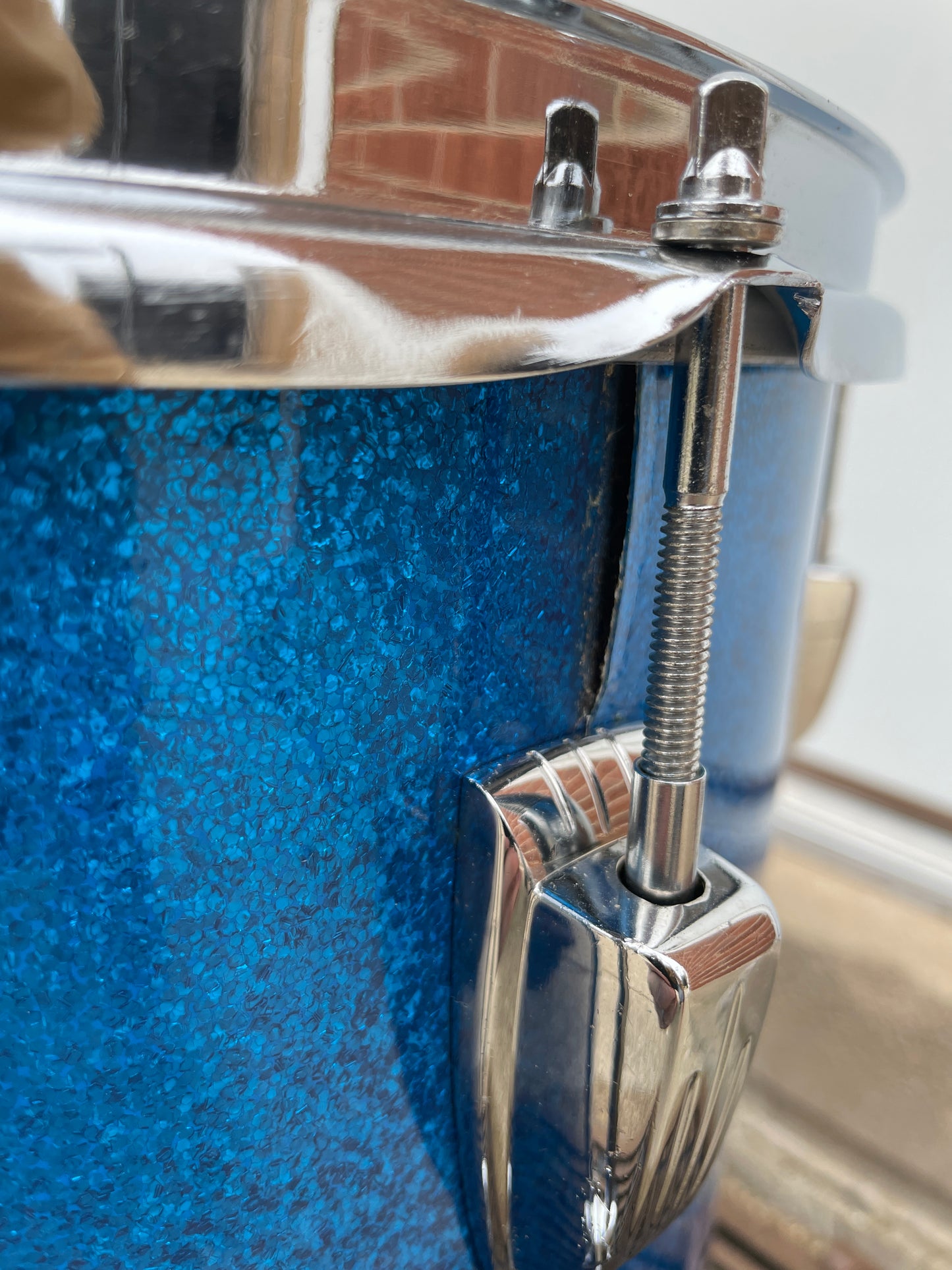 1965 Ludwig Super Classic Drum Set Blue Sparkle 22/13/16