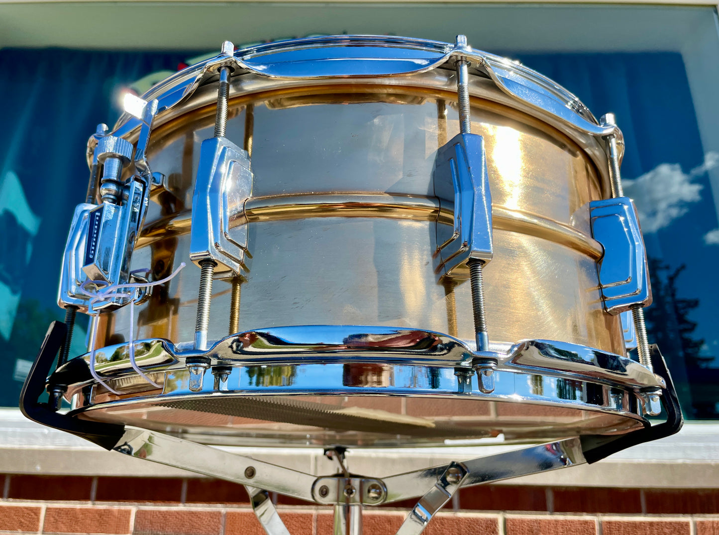 1980s Ludwig 6.5x14 Smooth Bronze No. 552 Snare Drum P-85