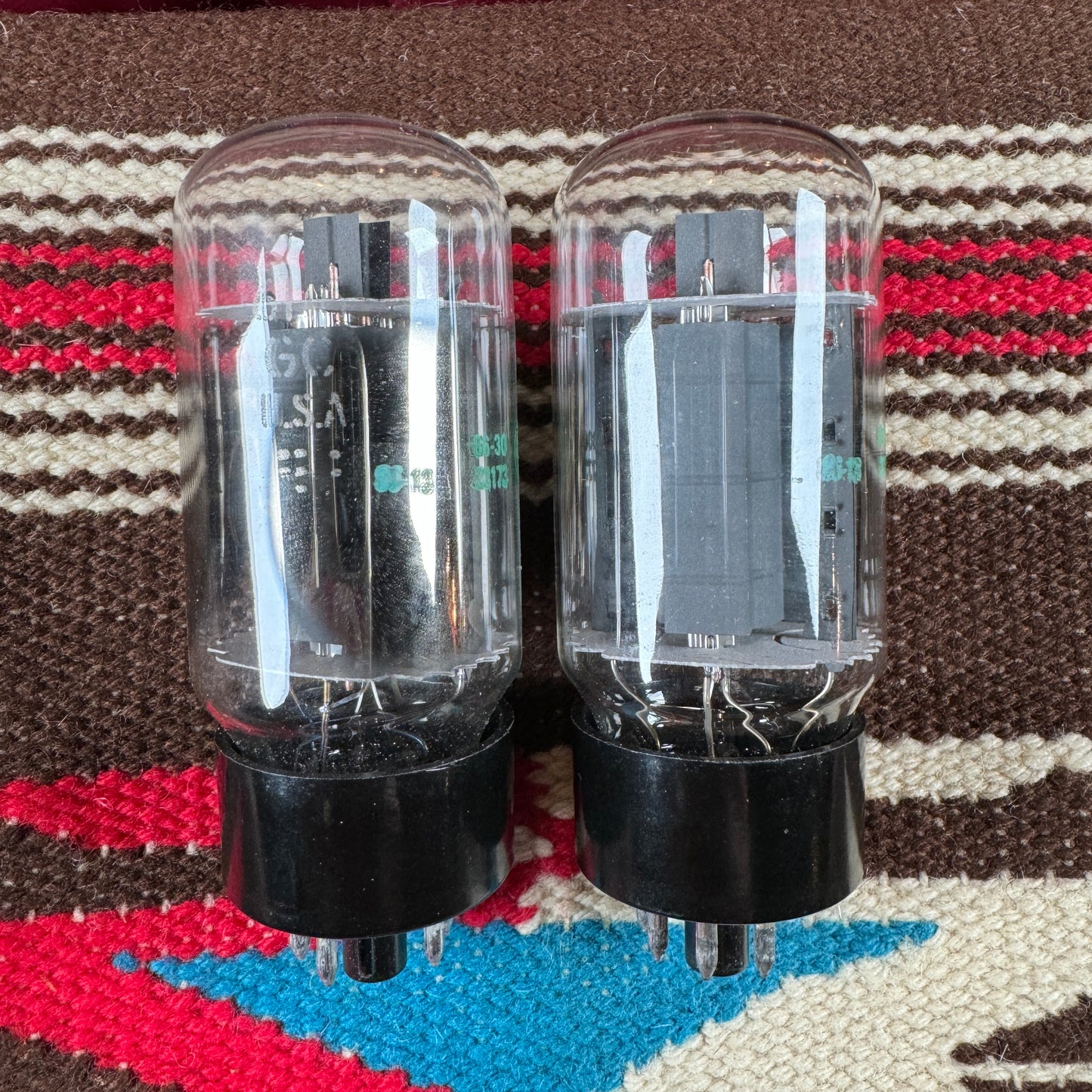 NOS Vintage General Electric 6L6GC Pair Amplifier Power Tubes Duet Set of 2 Made in USA GE #95