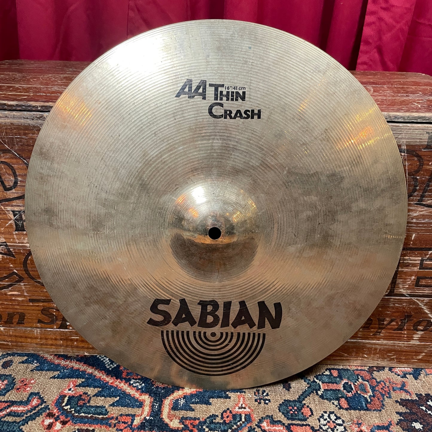 16" Sabian AA Thin Crash Cymbal 944g Brilliant *Video Demo*